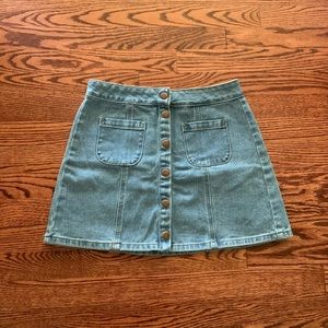 Brandy Melville button down denim skirt